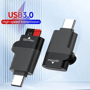 타입-C 3.0 미니 TF 카드 리더, 아이폰 17 16 노트북 맥북 USB C 3.0 2.0 TF 카드리더용 외장 스토리지 메모리 카드 어댑터
