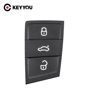 KEYYOU 3 버튼 고무 원격 자동차 키 패드 폭스 바겐 폭스 바겐 골프 7 4 5 Mk4 6 Skoda Octavia 좌석 Leon Ibiza Altea Key Fob