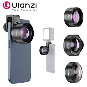 Ulanzi Phone 75mm 매크로 렌즈(클립 마운트 포함) 0.5X iPhone 16 15용 초광각 외부 Fisheye 승수 렌즈 카메라 키트