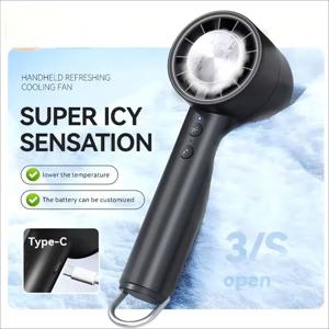 USB 충전 팬 휴대용 소형 팬 냉각 에어컨 휴대용 무소음 고속 LED 디스플레이 강풍