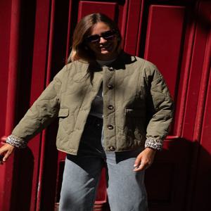 여성용 캐주얼 솔리드 O넥 프린트 코튼 재킷, 싱글 브레스트 긴팔 포켓, 두꺼운 코트, 겨울 신상 레이디 아웃웨어, 패션