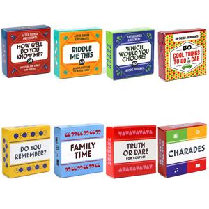 저녁 식사 후 가족과 친구들을 위한 오락 카드 게임 내가 얼마나 잘 아는지 진실인가 감히 추측해 보세요