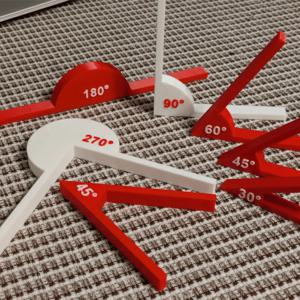 수학 교육 보조 장치, 각도 측정 도구 기하학적 각도 표시 도구 각도 인식을 위한 교육 학습 도구