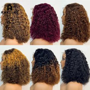 250% 밀도 워터 웨이브 곱슬머리 인모 가발, 더블 드로운 4x4 투명 레이스 클로저 인모 가발 (흑인 여성용)