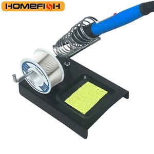 납땜 인두 스탠드 휴대용 홀더 납땜 주석 스탠드 용접 청소 스펀지 포함 전기 납땜 인두 액세서리