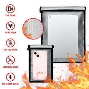 방화 방수 파라데이 백 신호 차단기 휴대폰 노트북 자동차 키용 해킹 방지 추적 방사선 보호 파우치