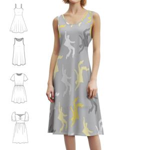 회색과 노란색 엘비스 보헤미안 시크 드레스 우아한 패션 비치 웨딩 파티 가운 회색 노란색 파스텔 라이트 화이트 엘비스 이브닝 드레스