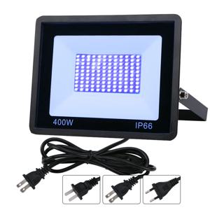 200/400w LED UV 젤 경화등 UV 플러드라이트 110-240V 할로윈 유령의 집 파티 IP66 방수 형광등