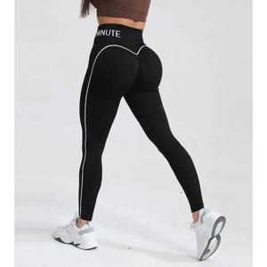 무봉제 하이 웨이스트 여성 요가 팬츠 컬러 콘트라스트 스포츠 레깅스 힙 리프트 짐 피트니스 타이츠 빠른 건조 운동 팬츠