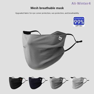 【Winter4】남성용 자외선 차단 페이스 마스크 재사용 가능한 통기성 UV 페이스 쉴드 솔리드 컬러 페이스 마스크 여름 사이클링 페이스 커버