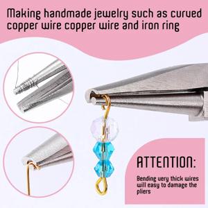 1개 분홍색 와이어 벤딩 도구, 둥근 오목형 펜치, 와이어 루핑 미니 정밀 펜치, DIY 쥬얼리 제작, 아이홀리브 프로젝트용