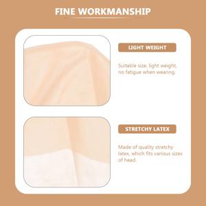 1세트 라텍스 대머리 모자, 할로윈 파티, 무대 공연, 승려 코스튬, 성인 및 어린이용, 부드러운 착용감