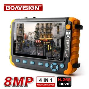 IV8W 8MP 4 in 1 AHD/CVI/TVI CVBS 보안 카메라 테스터 모니터(HDMI VGA 입력 오디오 RS485 PTZ 제어 UTP 케이블 테스터 포함)