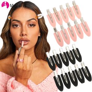 Molans 10 개/대 벤드 없음 원활한 헤어 클립 사이드 뱅스 자용 메이크업 워싱 페이스 액세서리 여자 여자 스타일링 헤어핀