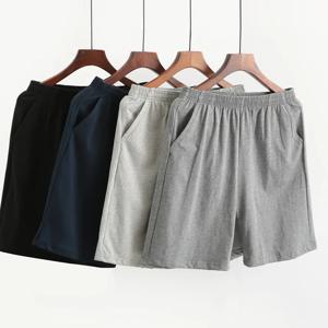 남성용 코튼 수면 바지 플러스 사이즈 5XL 반바지 잠옷 복서 캐주얼 라운지웨어 슬리핑 숏 팬츠 Homewear Nightwear Homme