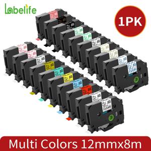 적층 라벨 테이프 12mm tze 테이프와 호환 가능 Brother P-touch H110 D210 H200 E1000pro 라벨 프린터 용 TZe-231 TZe-631