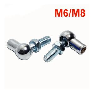 2Pcs M6/M8 범용 가스 스트럿로드 엔드 피팅 볼 핀 커넥터 자동차 앞 보닛 트렁크 부츠 홈용 조인트 밸브 스레드 헤드