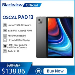 Blackview Pad 13 태블릿 PC 14(8+6)GB 256GB Android 12 10.1인치 HD+IPS 디스플레이 Unisoc T606 태블릿 PC(스타일러스 펜 포함), 7000mAh