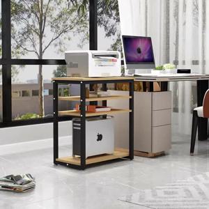 높은 데스크탑 컴퓨터 호스트 스토리지 랙, 사무실 프린터 스토리지 랙, 컴퓨터 책상 레이어드 컴퓨터 호스트 스토리지 랙, 75 cm