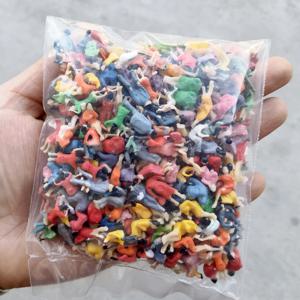 50-500pcs Clearance 1/87 Ho 스케일 모델 피규어 스탠드 앉아있는 캐릭터 현실적인 페인트 사람들 스케일 모델 기차 철도 레이아웃