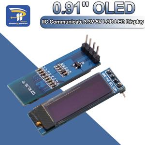 OLED LCD LED 디스플레이 스크린 모듈, 아두이노 PIC용, 12832 화이트 및 블루 컬러, 0.91 인치, 0.91 인치 IIC 통신, 3.3V-5V