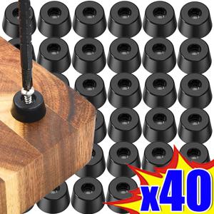 8/40Pcs 고무 패드 바닥 보호기 테이블 의자 가구 다리 커버 스피커 캐비닛 하단 검정색 팁 흡수기 미끄럼 방지 가스켓