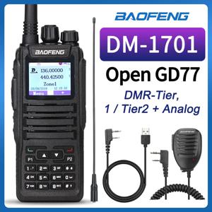 DMR Baofeng 듀얼 모드 아날로그 및 디지털 워키 토키 DM 1701 Tier 1+2 듀얼 타임 슬롯 햄 듀얼 밴드 Baofeng 라디오 DM-1701