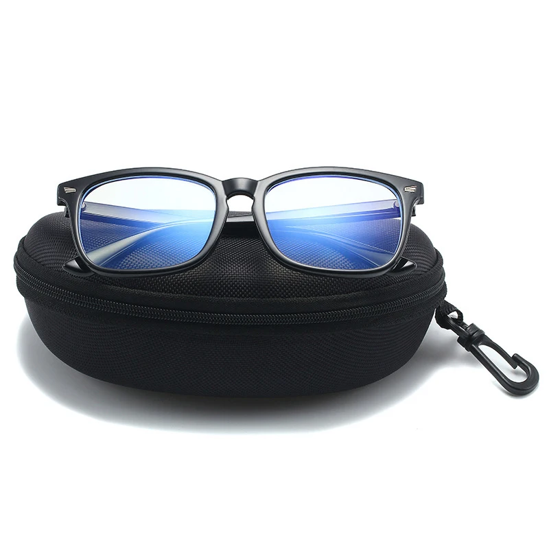 1PC 휴대용 지퍼 Carabiner 선글라스 보호 상자 하드 눈 안경 케이스 여행 팩 안경 케이스 안경 액세서리