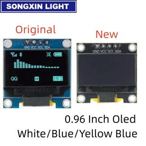아두이노 OLED 디스플레이 모듈 LCD 스크린 보드, IIC 직렬 4 핀, 흰색, 파란색, 노란색, 파란색, 노란색, 128x64 12864, 0.96 인치