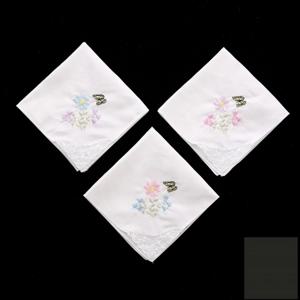 다채로운 손수건 사각 수건 면 연약한 수를 놓은 숙녀 손수건