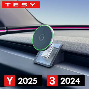 폰 홀더 마운트 마그네틱 무선 충전기 15W MagSafe 호환 테슬라 모델 Y 주니퍼 런치 2026 모델 3 하이랜드용