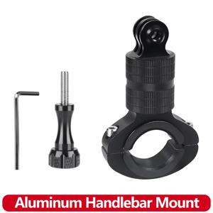 알루미늄 자전거 핸들바 마운트 고프로 히어로 13 12 11 10 9 8 인스타360 SJCAM SJ4000 아카소 DJI 오스모 액션 카메라 액세서리