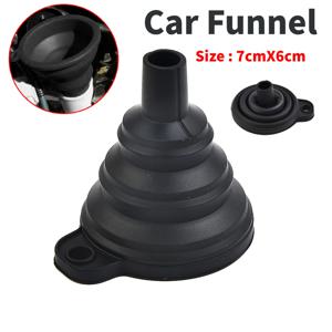 1x 검은 자동차 엔진 깔때기 실리콘 액체 깔때기 와셔 유체 변경 접이식 휴대용 자동 엔진 오일 가솔린 변경 깔때기