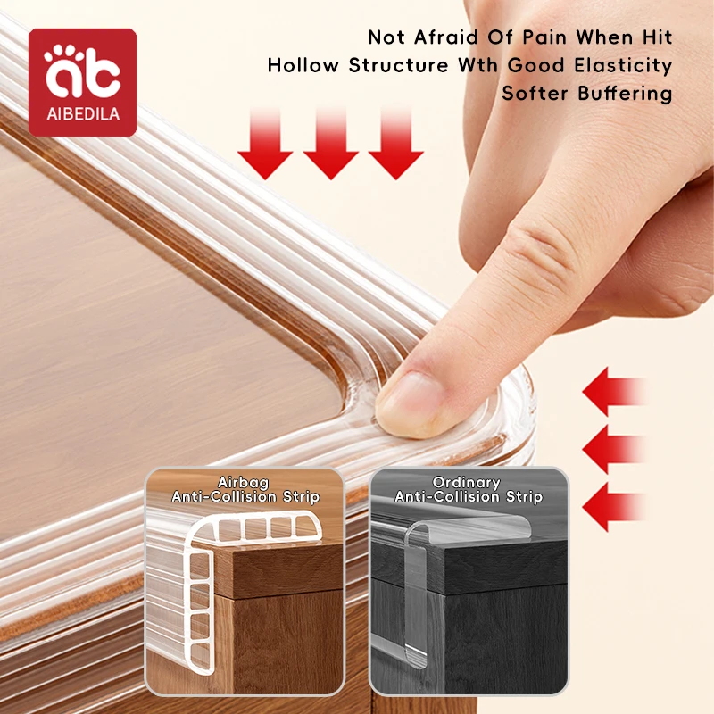 AIBEDILA 아기 보호 두꺼운 PVC 투명 가장자리 보호 스트립, 안전 테이블, 모서리 서랍용 충돌 방지 스트립