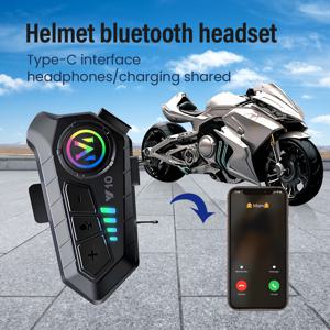 Y10 오토바이 인터콤 헤드셋 헬멧 BT 5.3 2인용 인터컴 300M 방수 음악 공유 인터폰 신제품