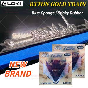 기존 LOKI RXTON 1 기차 골드 버전 탁구 고무 빠른 공격 탁구 블루 스폰지 끈적 고무 Loki Rubber