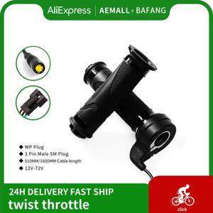 Ebike 스로틀 24V 36V 48V 범용 방수 커넥터 Bafang 모터 전기 자전거 액세서리 용 엄지 트위스트 스로틀