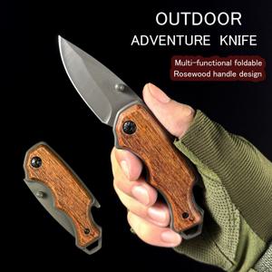 다기능 접이식 칼 - EDC 휴대용 자기 방어 포켓 나이프 - 스테인레스 스틸 날카로운 과일 칼 - 여행 및 야외