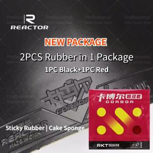 원래 Reactor Cabol 2PC 탁구 고무 케이크 스폰지 스틱 탁구 고무 탁구 훈련을위한 인기있는 고무