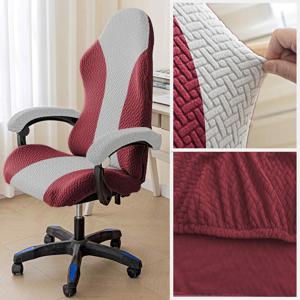 스플 라이스 컬러 전자 스포츠 게임 의자 커버 가정용 사무실 방진 방지 고양이 스크래치 컴퓨터 좌석 케이스 (팔걸이 커버 포함)