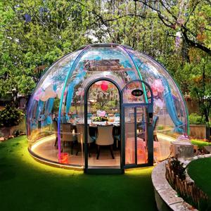 버블 텐트 투명한 별이 빛나는 하늘 이글루 돔 캠핑용 방수 PC 소재 가족 모험 및 별 관측 밤에 적합