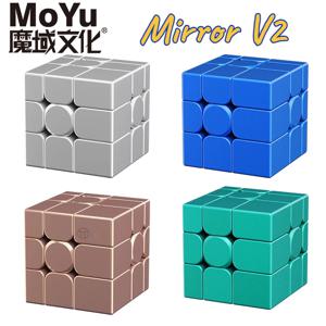 [Picube] MoYu 미러 V2 3x3 매직 큐브 퍼즐 실버 골드 스티커 스피드 큐브 어린이를위한 전문 학습 장난감 선물