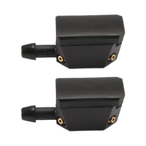 2Pcs 앞 유리 와셔 제트 범용 블랙 자동차 팔 앞 유리 와셔 와이퍼 블레이드 워터 스프레이 제트 노즐 액세서리-L49A