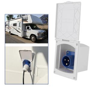 Motorhome 플러그 16A 220V-240V 방수 외부 3 핀 플러시 여성 소켓 RV 캐러밴 트레일러 전원 콘센트 전원 인터페이스
