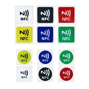 혼합 색상 NFC 라벨 Ntag 213 태그 원형 및 사각형 방지 금속 스티커는 금속 표면에 사용할 수 있습니다.
