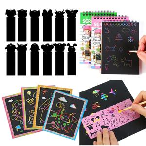 다채로운 스크래치 종이 그리기 템플릿 사무실 교육 용품 미술 교육 보조 크리 에이 티브 편지지 학생 보상 TMZ