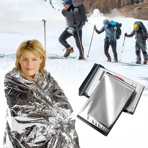 야외 생존 절연 담요 반사 알루미늄 필름 방수 차양 비상 생존 장비를 위해 접기 쉬운