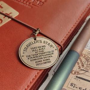 레트로 홍콩 스타 페리 교수형 태그 황동 TN 여행자 노트북 펜던트 크리 에이 티브 수제 DIY 장식 매력
