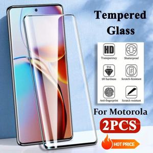 Motorola Moto Edge 50/40/30 Neo 60/50 Fusion 60s 60 Pro 30/50 Ultra 30 Fusion 20 Lite 필름용 풀 커버 강화 유리 2팩