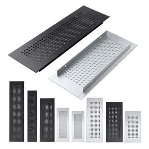 2 개/대 알루미늄 합금 통풍구 커버 직사각형 50/80mm 와이드 인공 호흡기 그릴 커버 통기성 메쉬 루버 환기 그릴